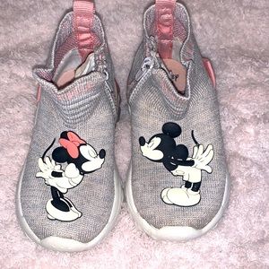 ZARA Disney baby Minnie & Mickey sock high top sneaker girl kid size 5